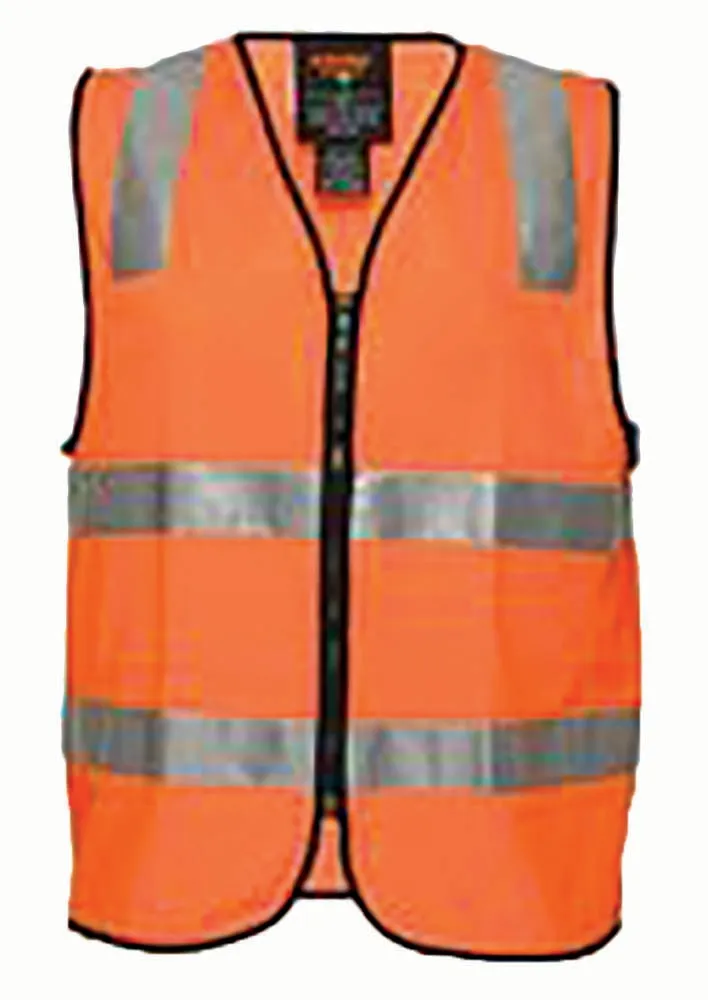 PORTWEST MZ106ORRS Vest - Day/Night Zip Visitor - Orange - Small