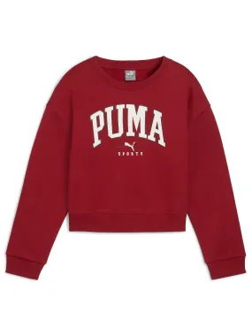 Puma Older Girls Sqd Fleece Crew - Red