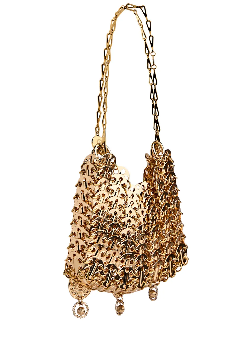 RABANNE 1969 Nano embellished disc shoulder bag -                         -                     -                