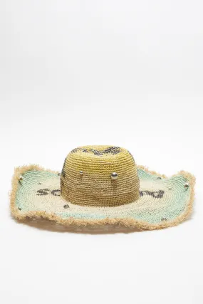 Raffia wide brim hat