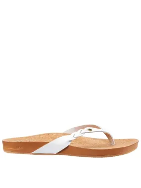 Reef Cushion Court Twist Toe Post Sandals - White