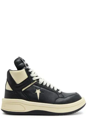 RICK OWENS X Converse Turbowpn panelled leather sneakers -                         -                     -                