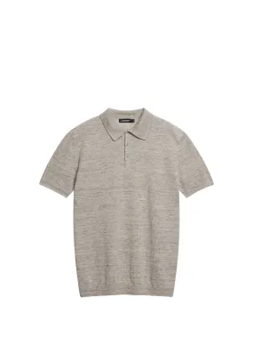 Ridge Linen Blend Polo / Safari Beige