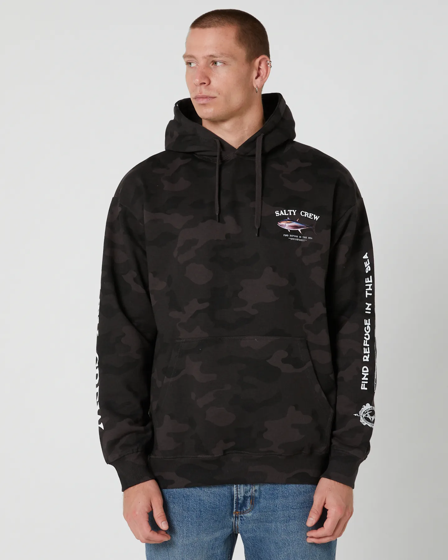 Salty Crew Big Blue Fleece - Black Camo | SurfStitch