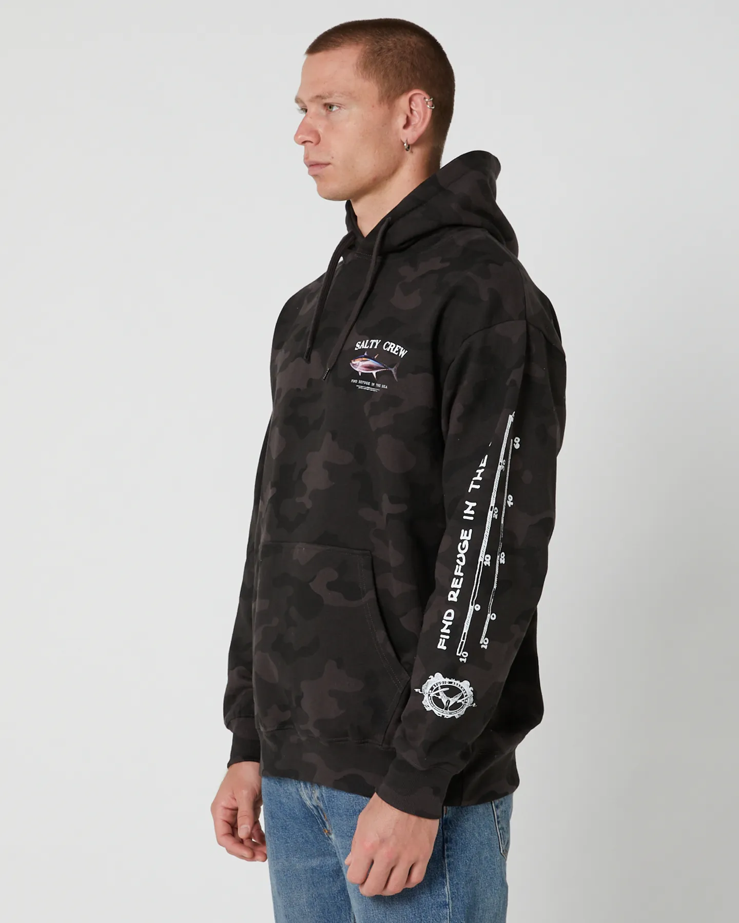 Salty Crew Big Blue Fleece - Black Camo | SurfStitch