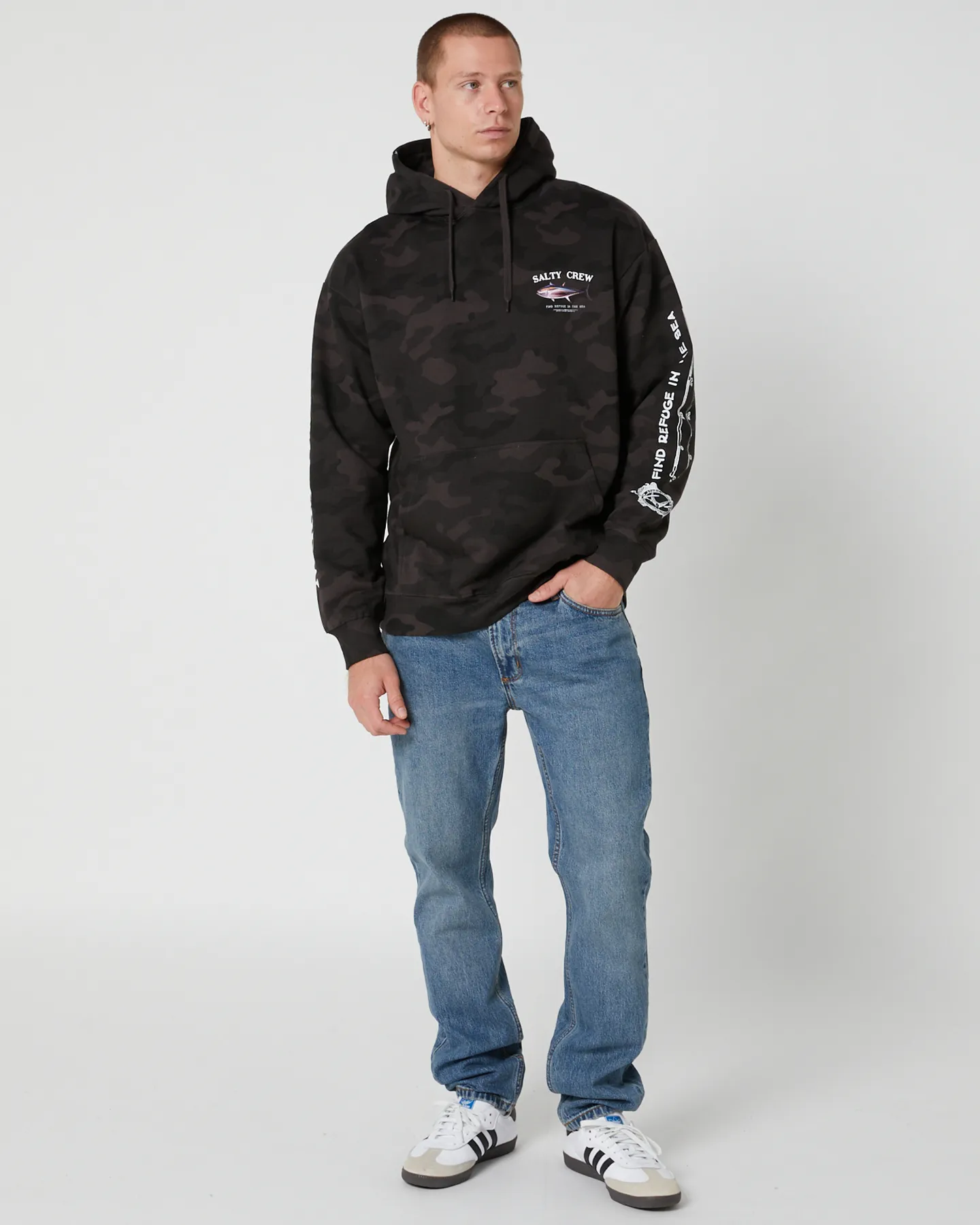 Salty Crew Big Blue Fleece - Black Camo | SurfStitch