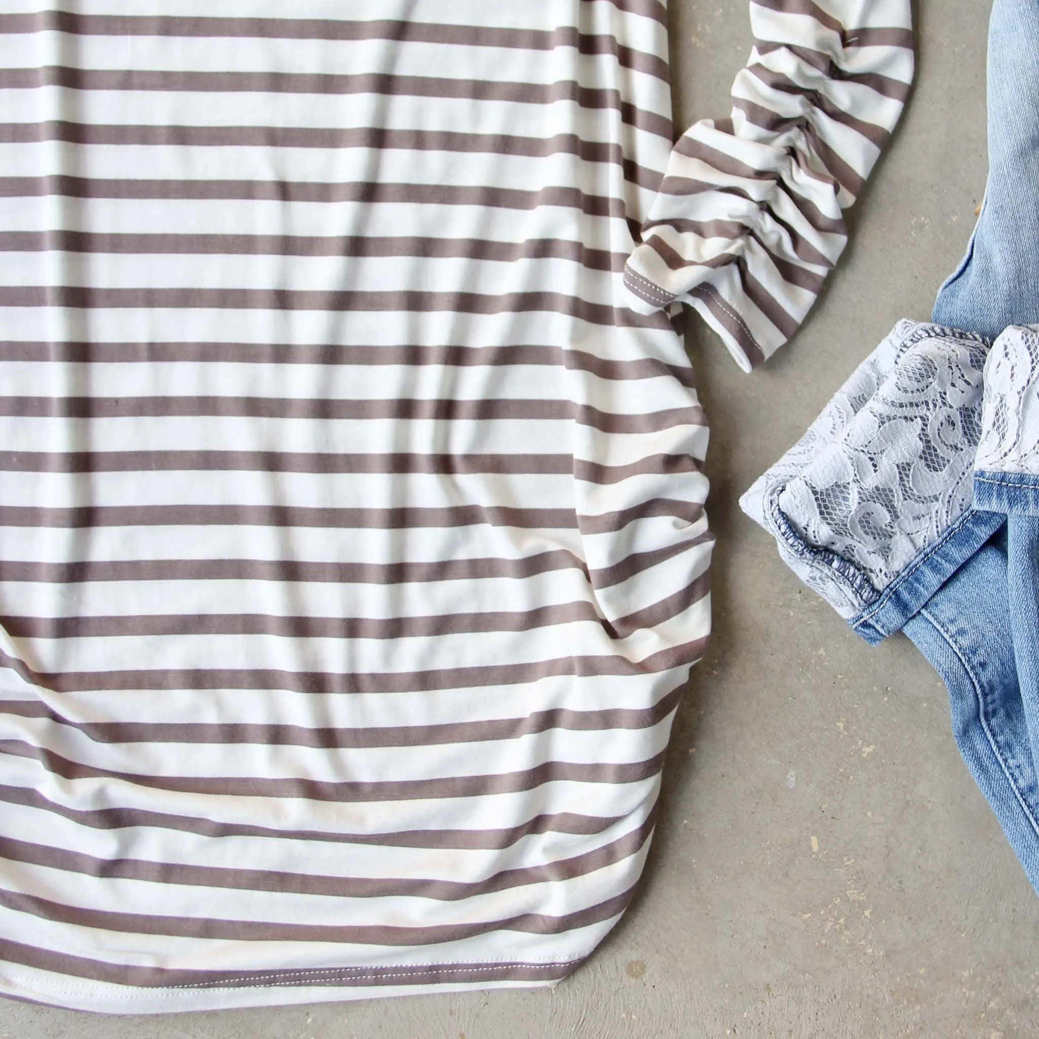 Sand Stripes Tunic Tee