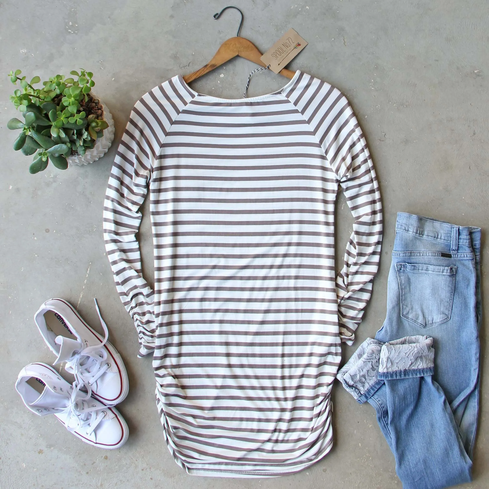 Sand Stripes Tunic Tee