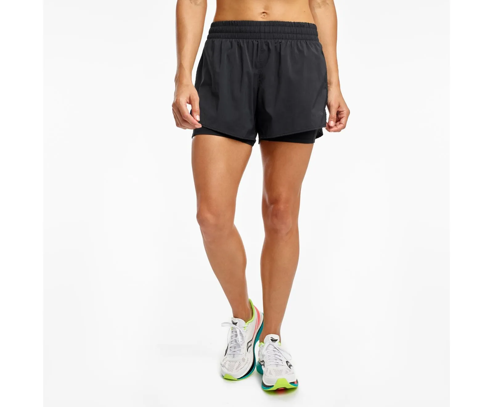 Saucony | ReRun 4 2-1 Short | Women's | Black