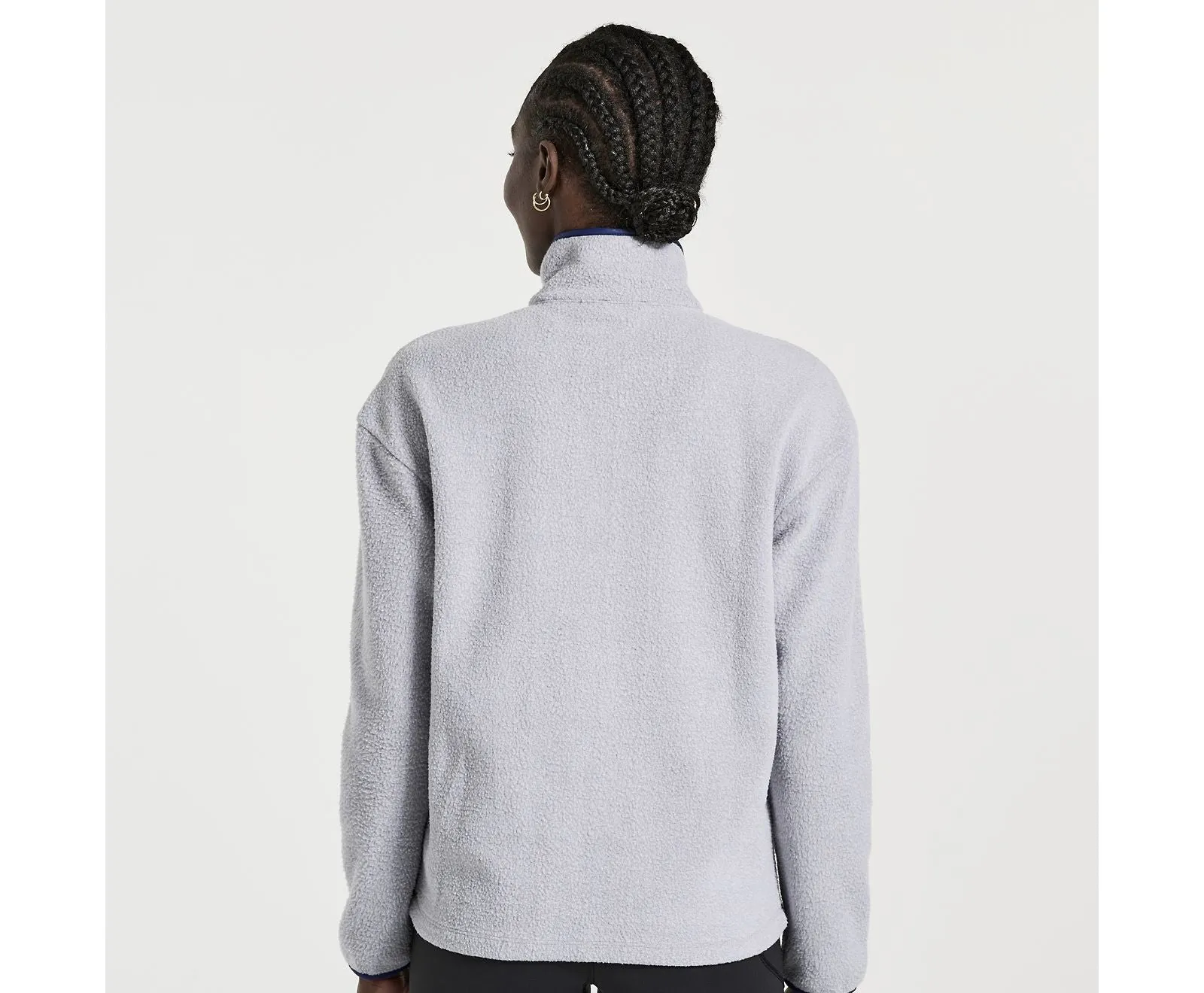 Saucony | Rested Sherpa 1/4 Zip | Women's | Light Grey Heather