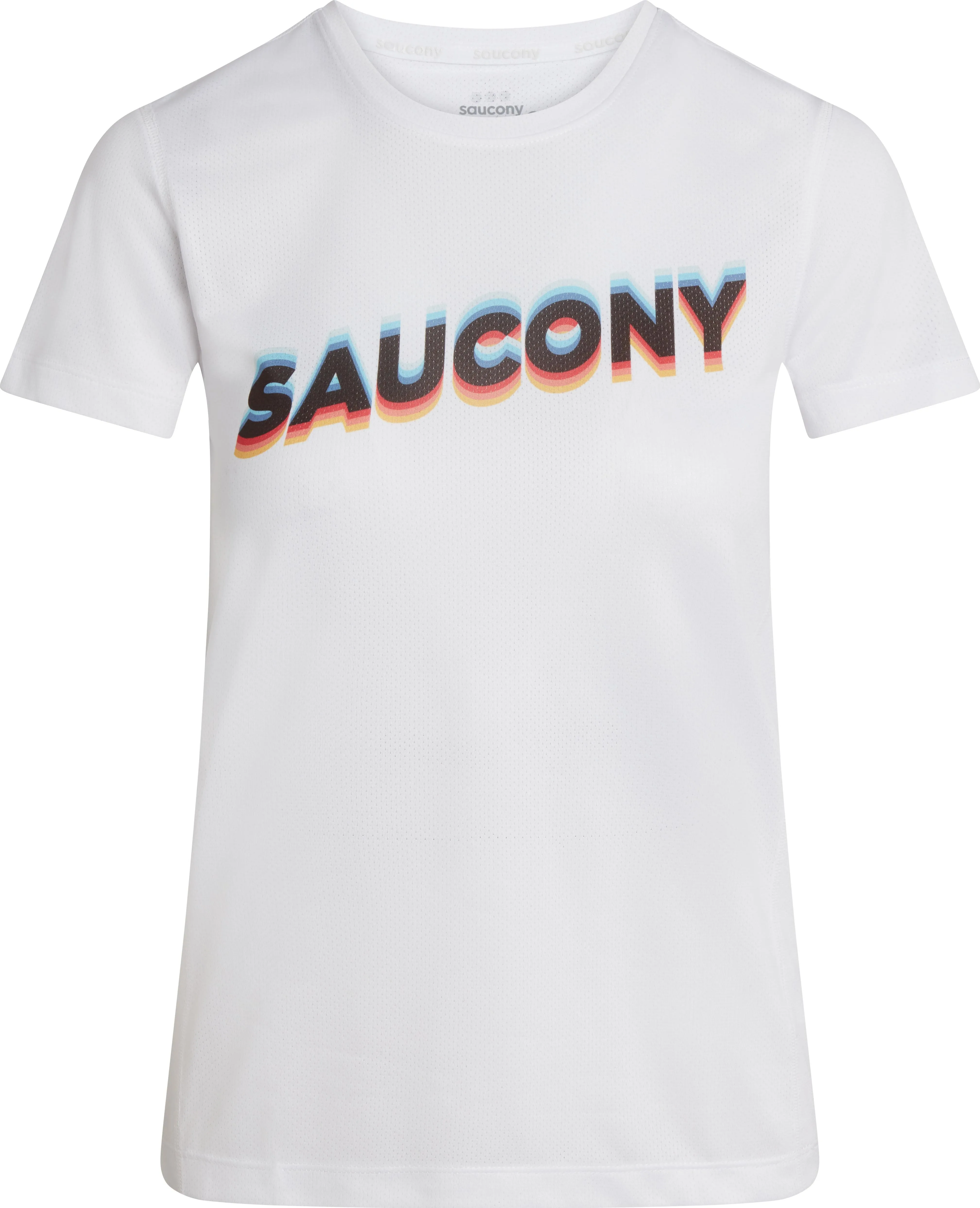 Saucony Women's Stopwatch Graphic Short Sleeve White Graphic | Buy Saucony Women's Stopwatch Graphic Short Sleeve Whit