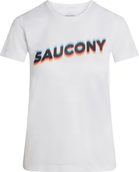 Saucony Women's Stopwatch Graphic Short Sleeve White Graphic | Buy Saucony Women's Stopwatch Graphic Short Sleeve Whit