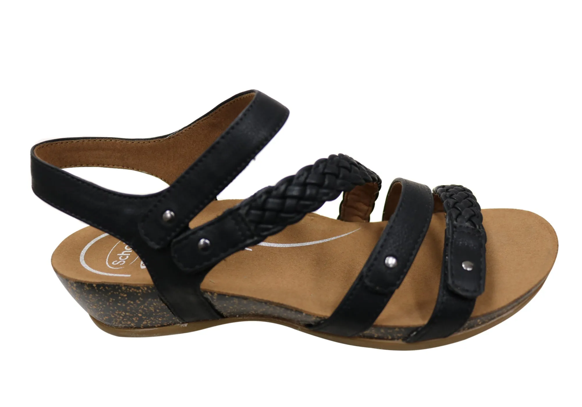 Scholl Orthaheel Josie Womens Comfortable Supportive Wedge Sandals