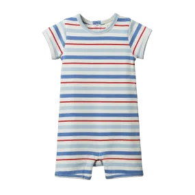 Short Sleeve Quincy Romper || Surf Stripe