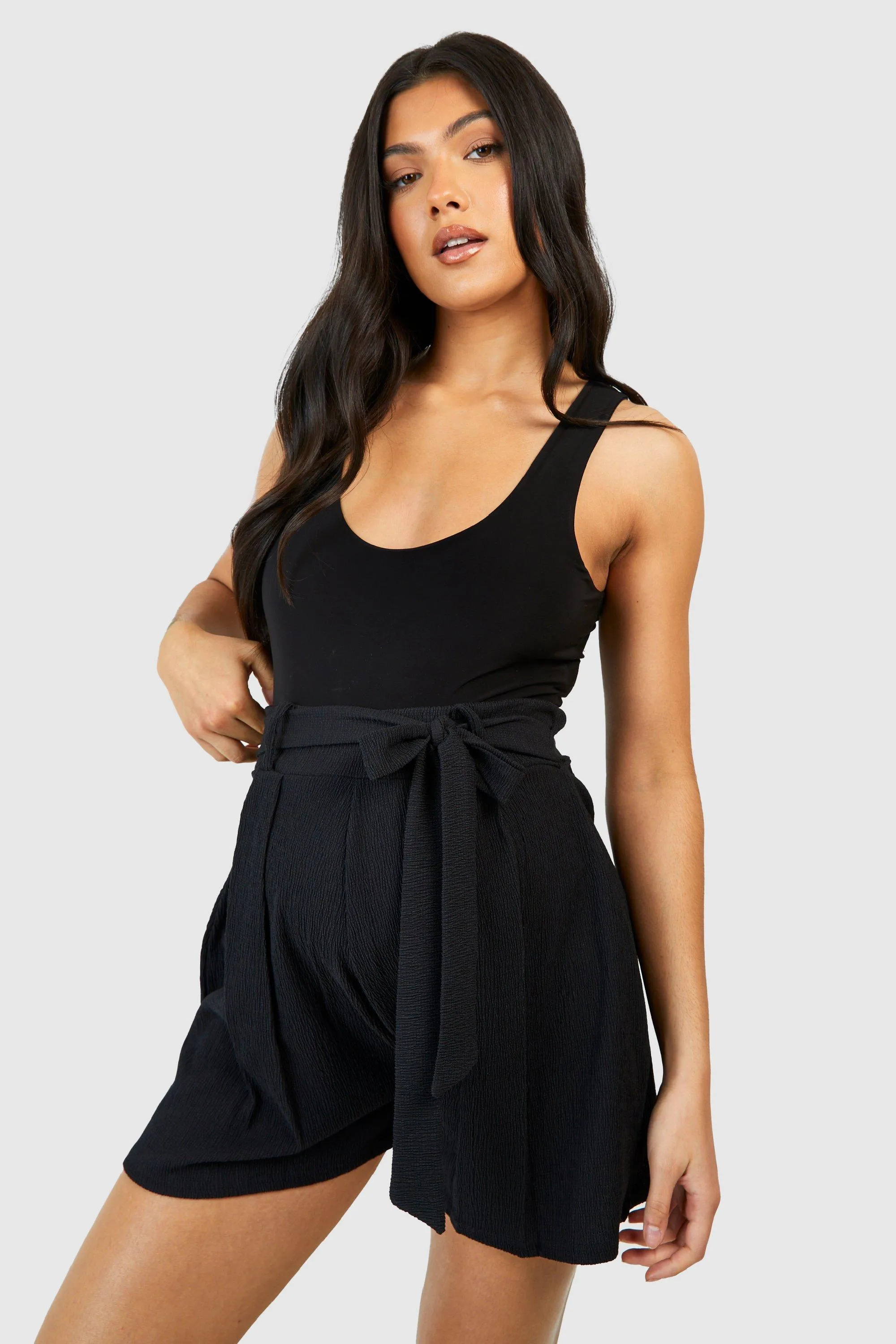 Shorts | Maternity Textured Belted Shorts | boohoo