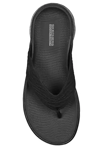 Skechers Black GO WALK Flex Splendor Sandals | Kaleidoscope