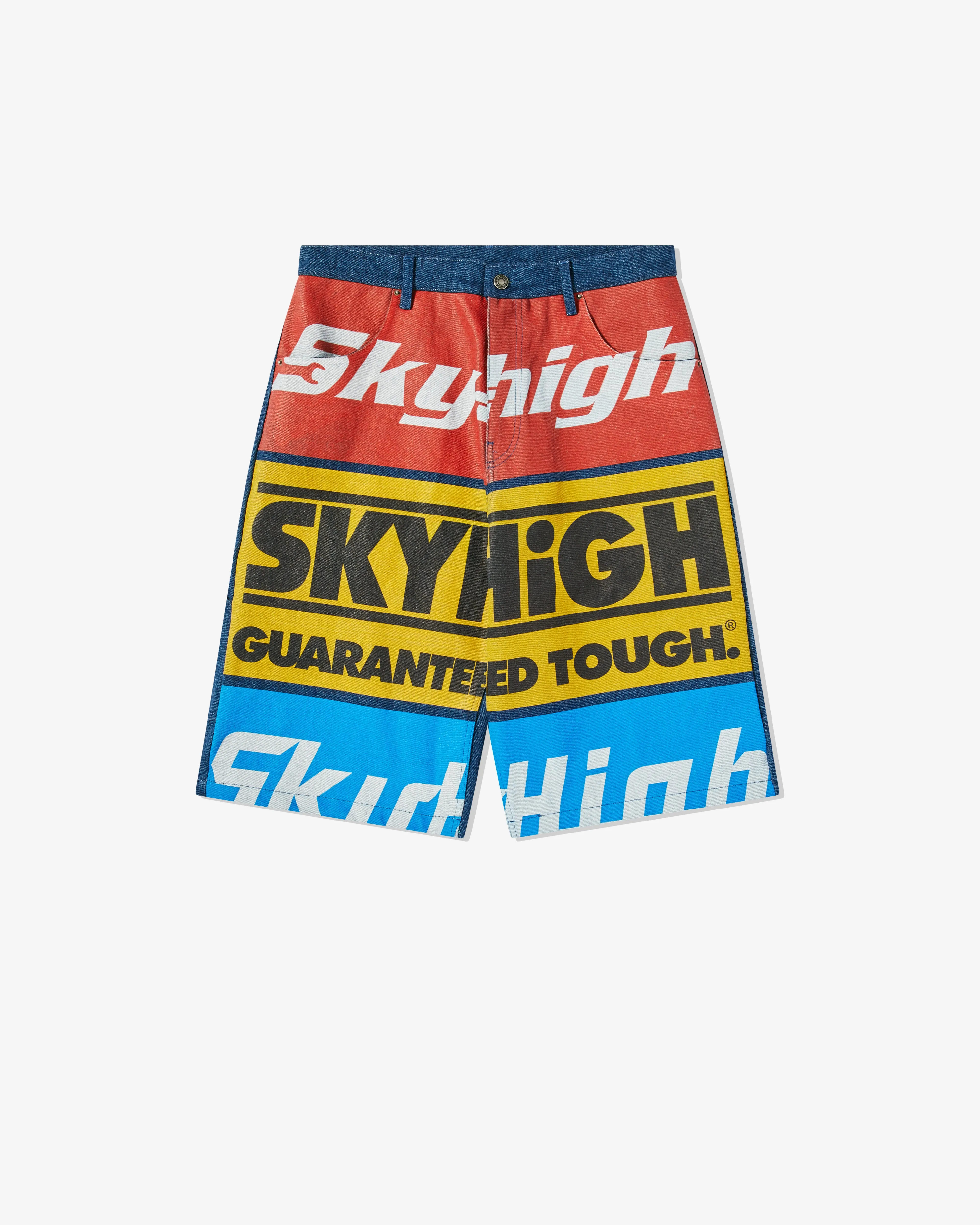 Sky High Farm Workwear Construction Graphic Logo Shorts  Multi