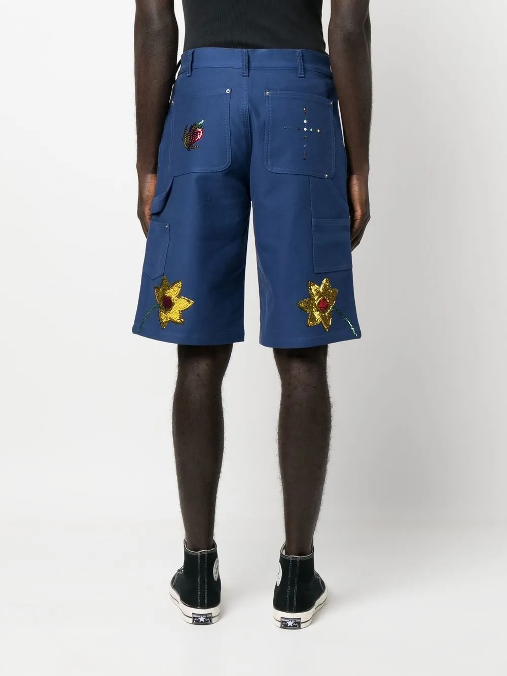 Sky High Farm Workwear    Sky High Farm Workwear Embroidered Denim Shorts