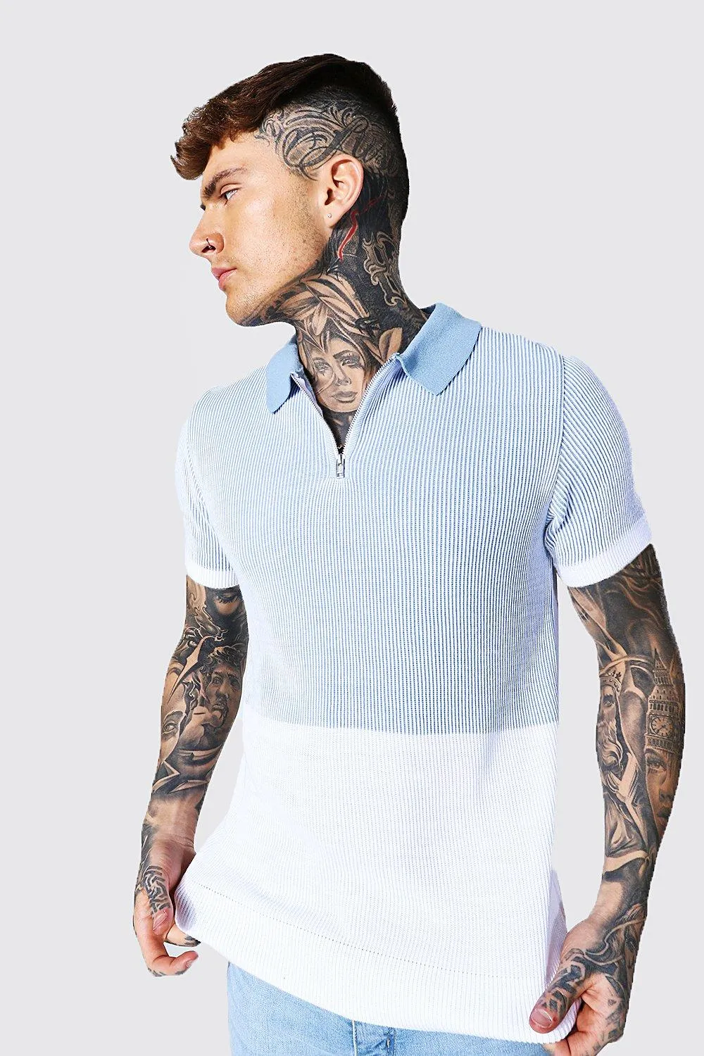 Spliced Knitted Polo