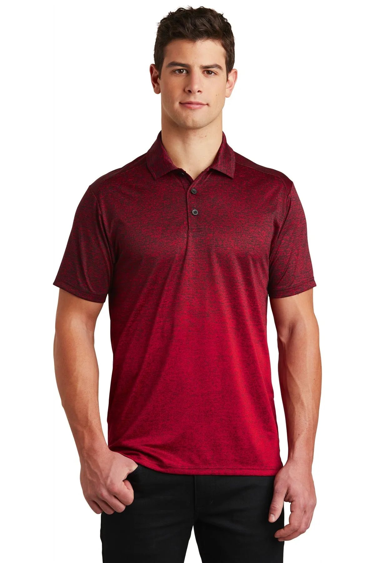 Sport-Tek  Ombre Heather Polo. ST671