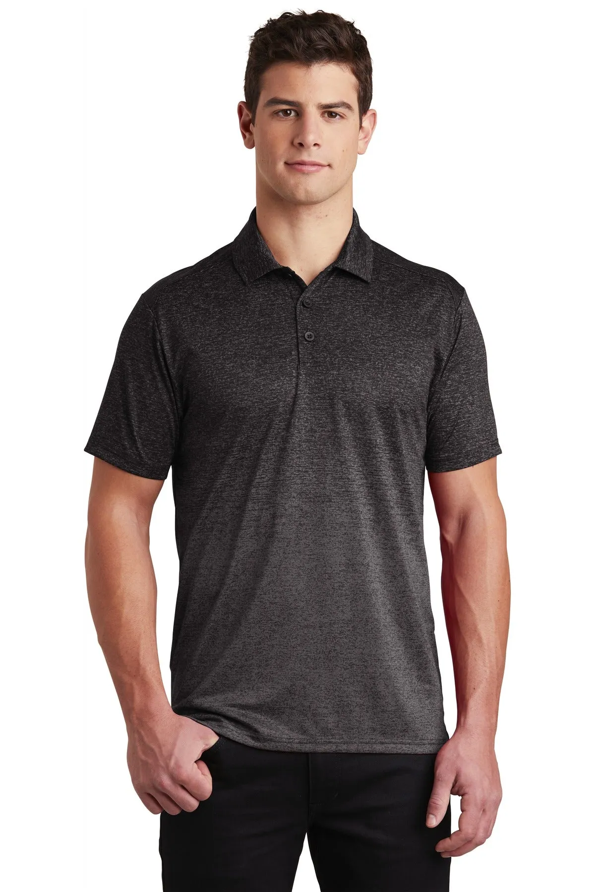 Sport-Tek  Ombre Heather Polo. ST671