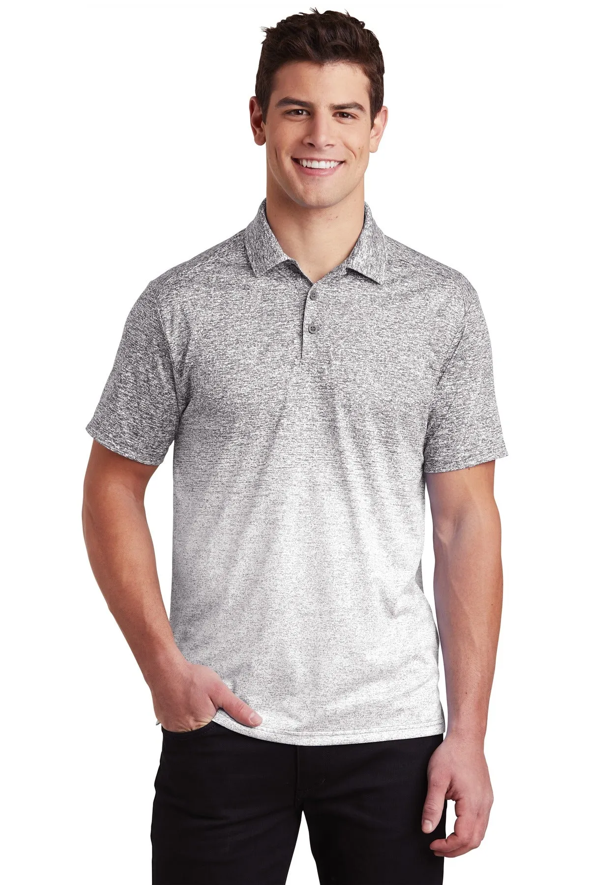 Sport-Tek  Ombre Heather Polo. ST671