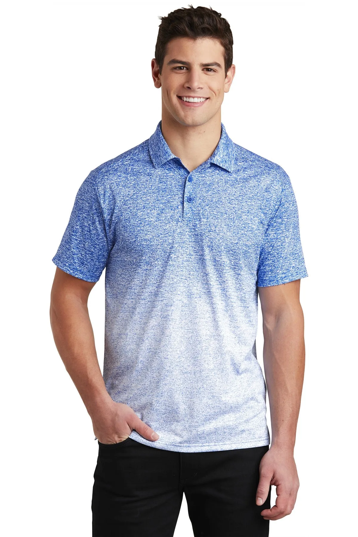 Sport-Tek  Ombre Heather Polo. ST671