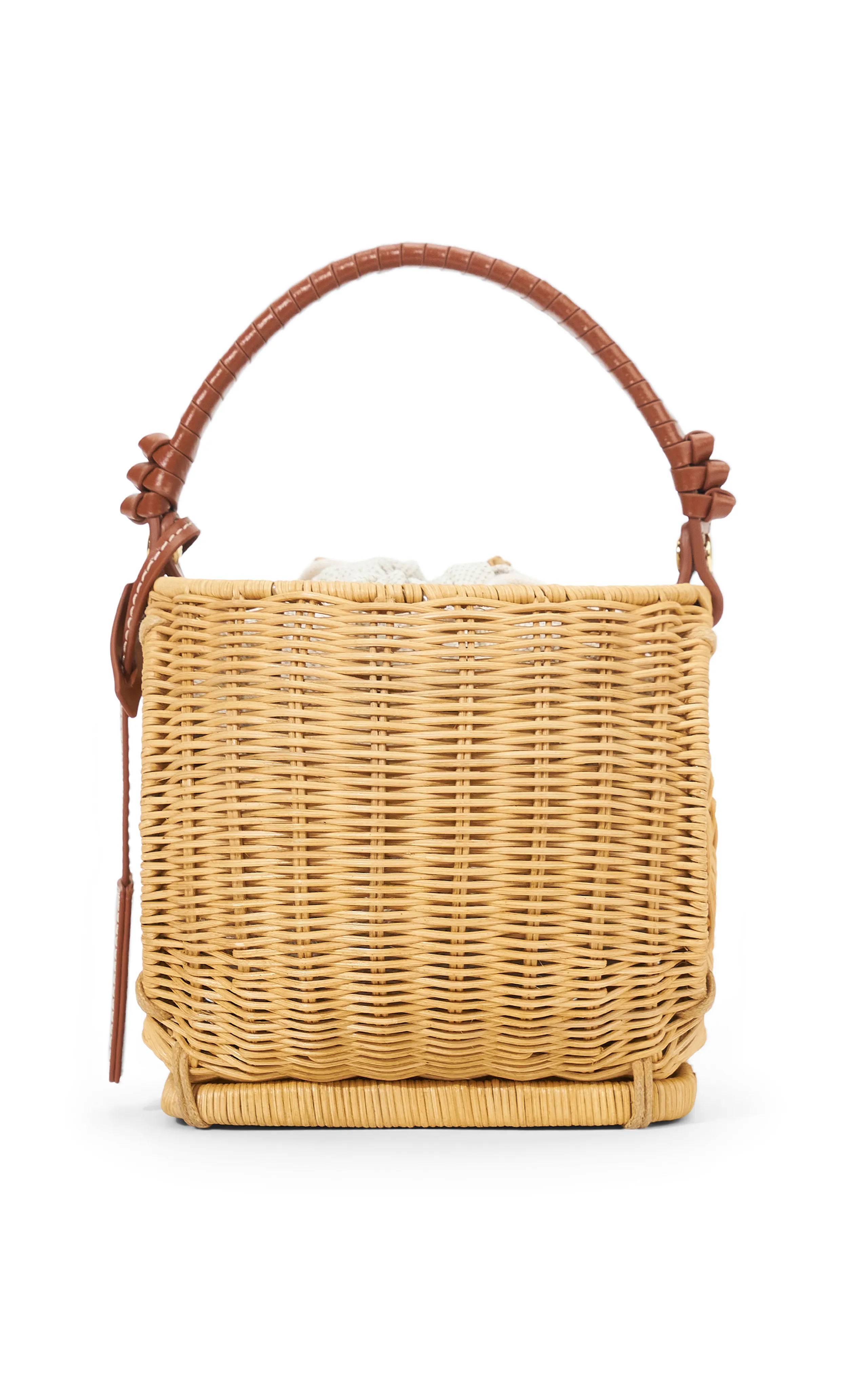 STAUD Escargot Wicker Basket Bag