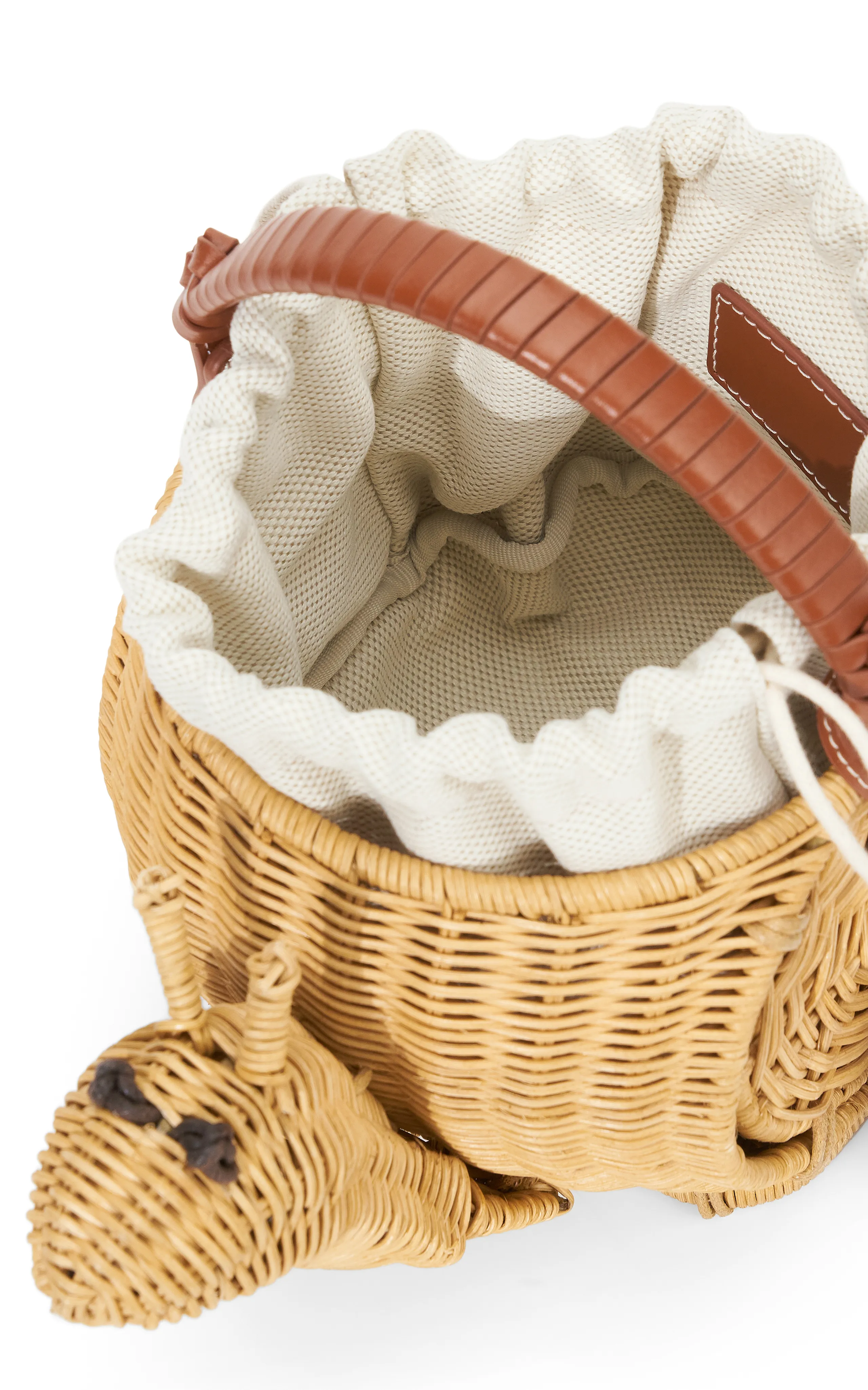 STAUD Escargot Wicker Basket Bag