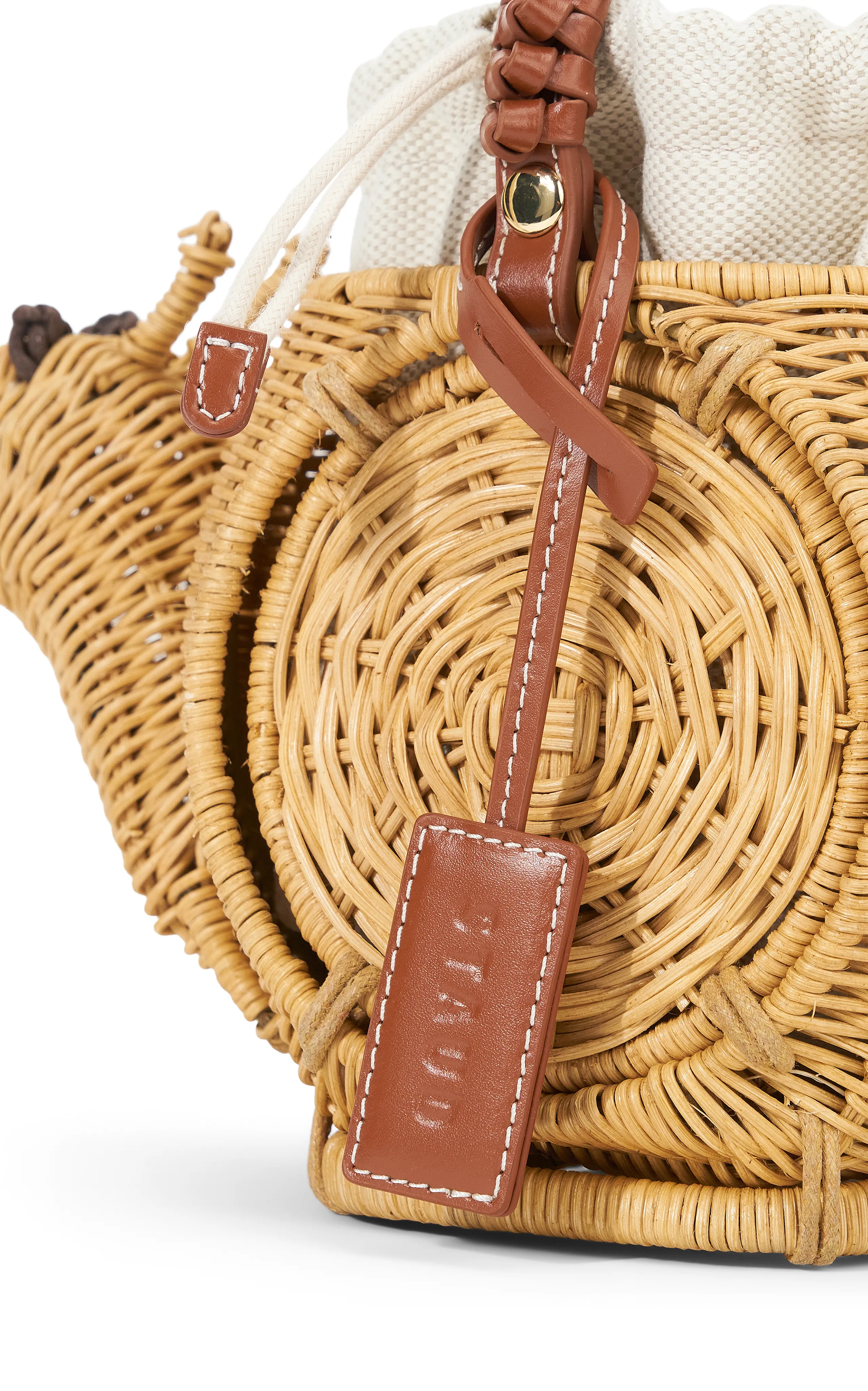 STAUD Escargot Wicker Basket Bag