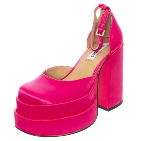 Steve Madden W' Charlize-Pink Satin Sandals