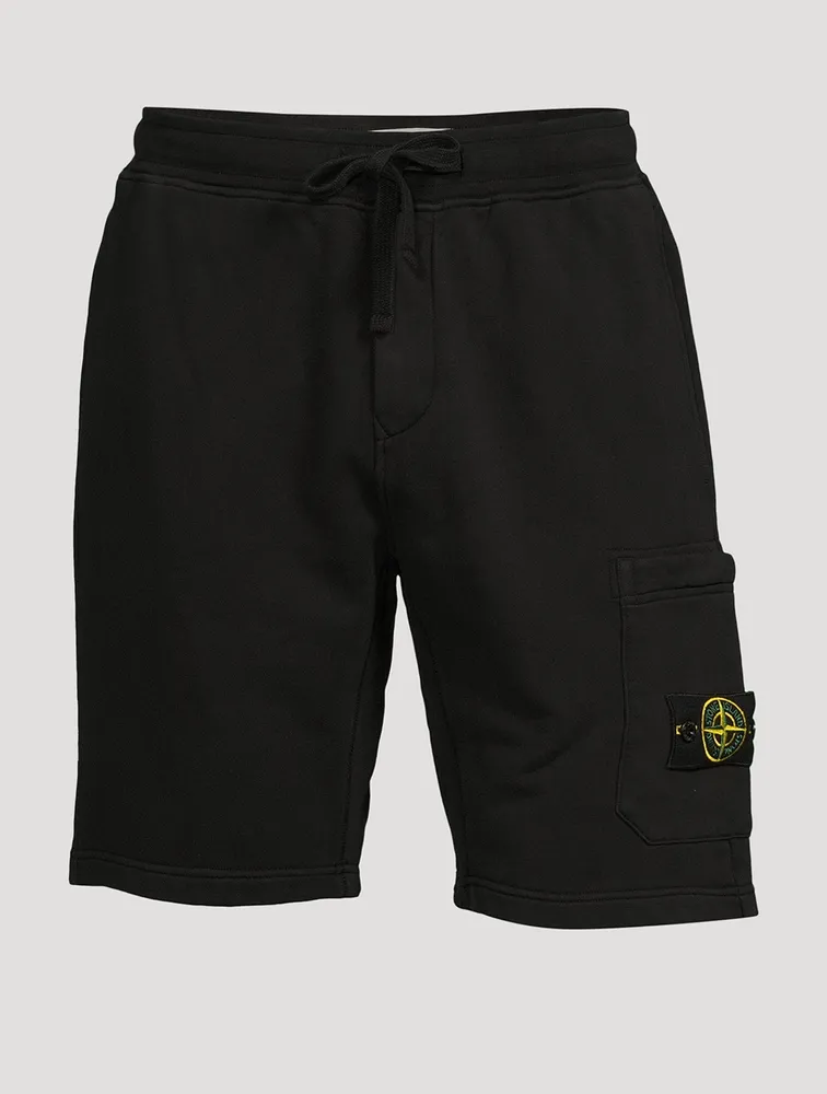 STONE ISLAND Garment-Dyed Cotton Fleece Shorts