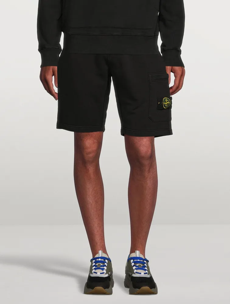 STONE ISLAND Garment-Dyed Cotton Fleece Shorts