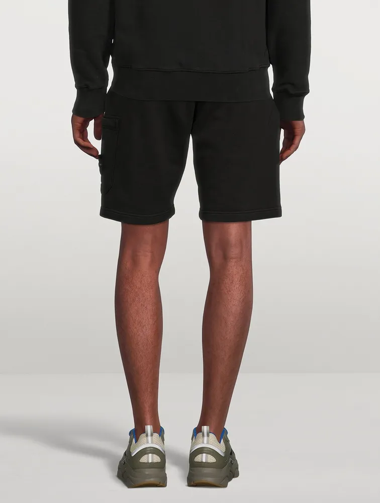 STONE ISLAND Garment-Dyed Cotton Fleece Shorts