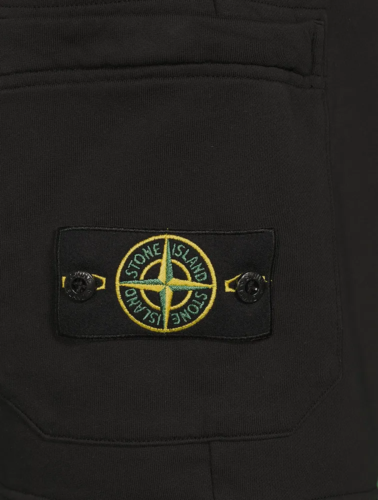 STONE ISLAND Garment-Dyed Cotton Fleece Shorts