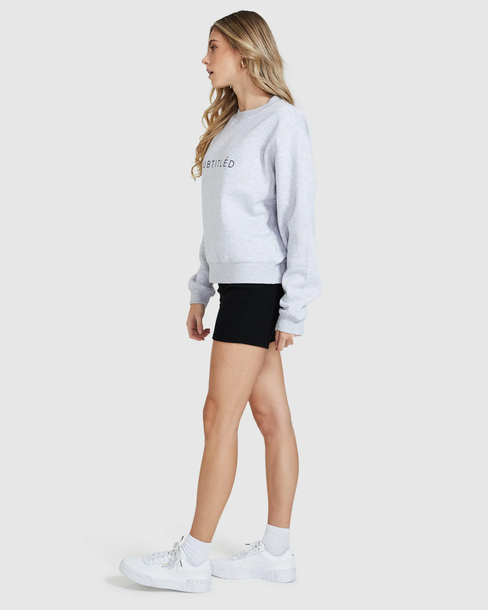 Subtitled State Fleece Jumper Grey Marle