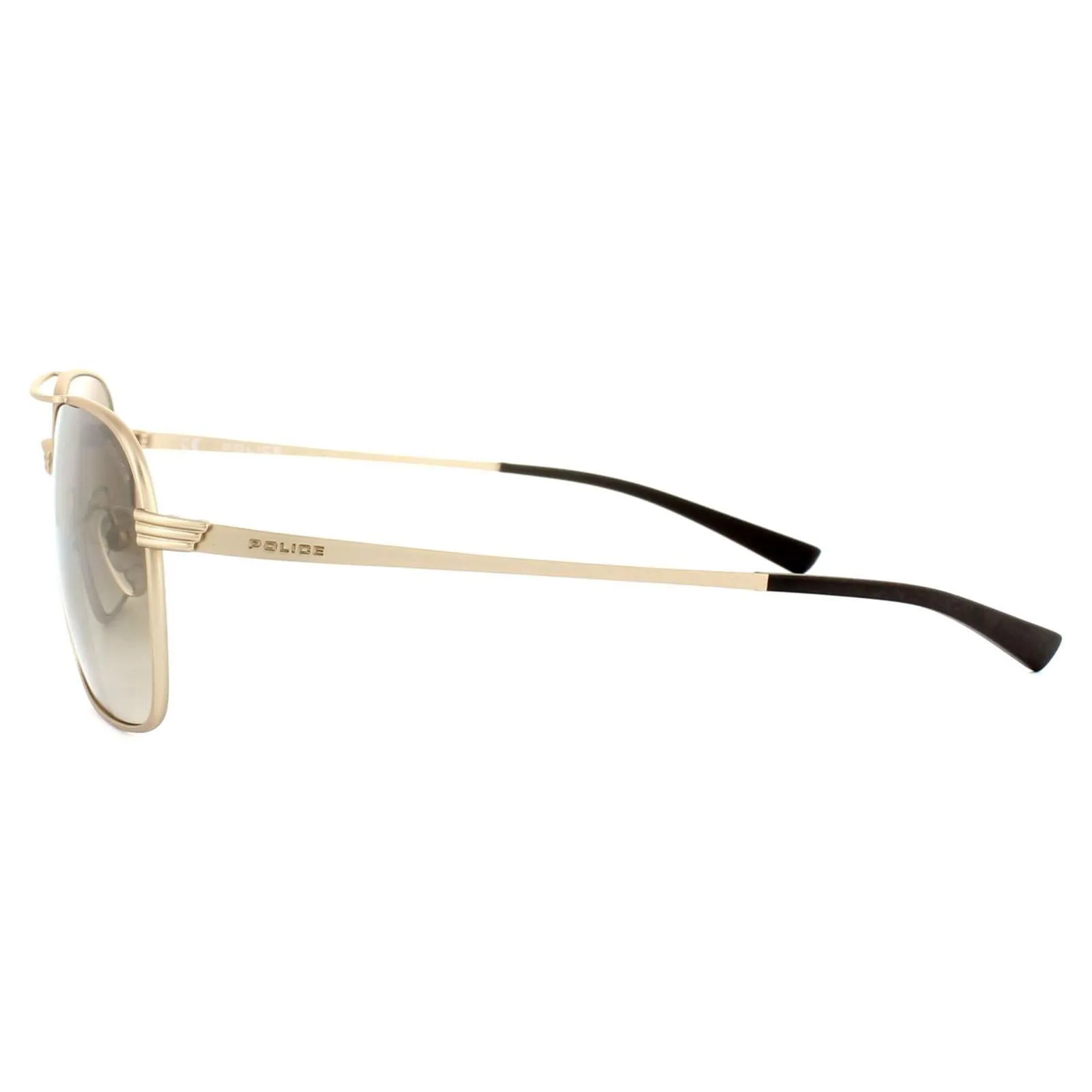 Sunglasses | Aviator Polished Gold Brown Gradient Sunglasses | Police