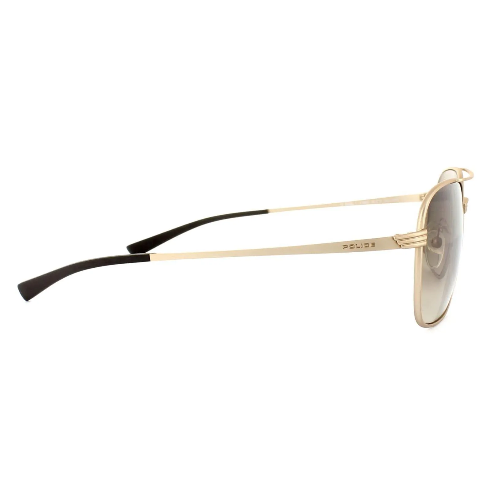 Sunglasses | Aviator Polished Gold Brown Gradient Sunglasses | Police