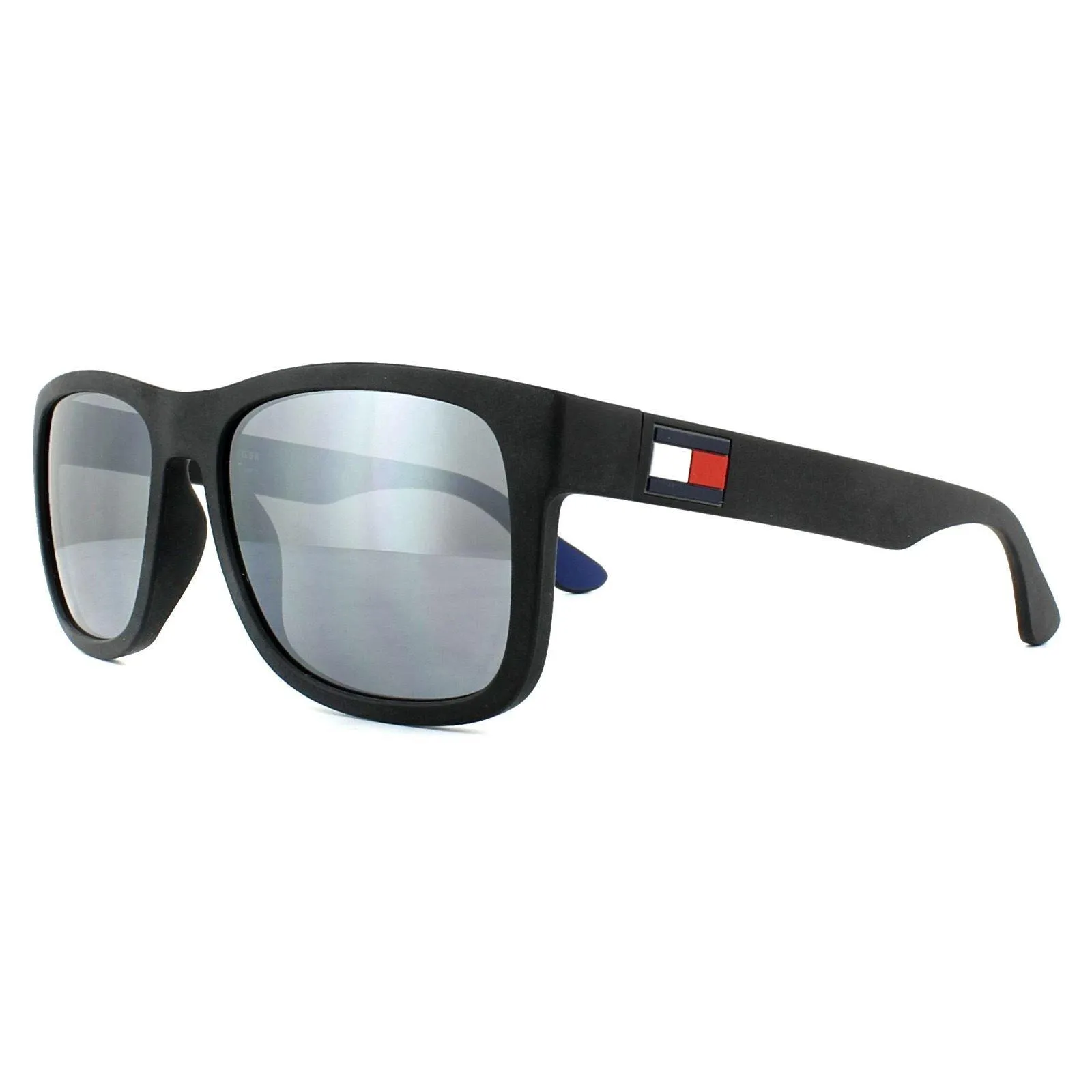 Sunglasses | Rectangle Black Grey Mirror Sunglasses | Tommy Hilfiger