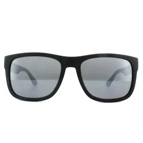 Sunglasses | Rectangle Black Grey Mirror Sunglasses | Tommy Hilfiger