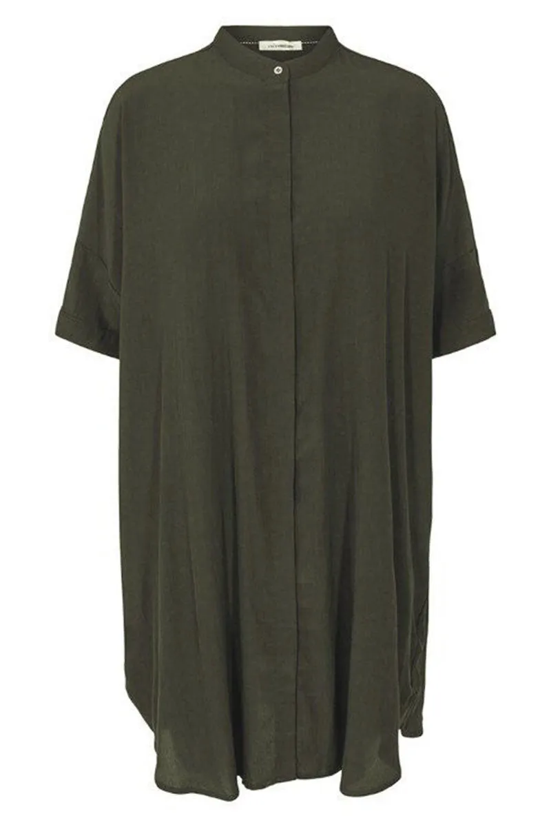 Sunrise Tunic |Army |Oversize skjorte kjole fra Co'couture