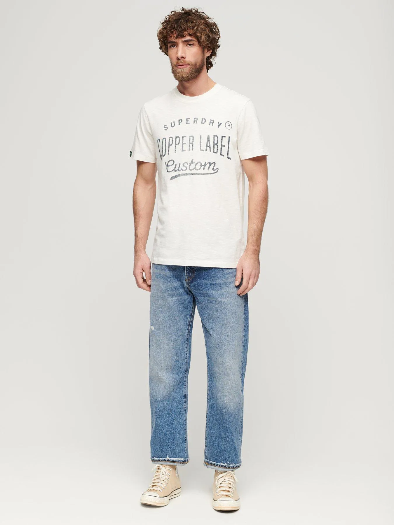 Superdry Copper Label Workwear T-shirt - Off White