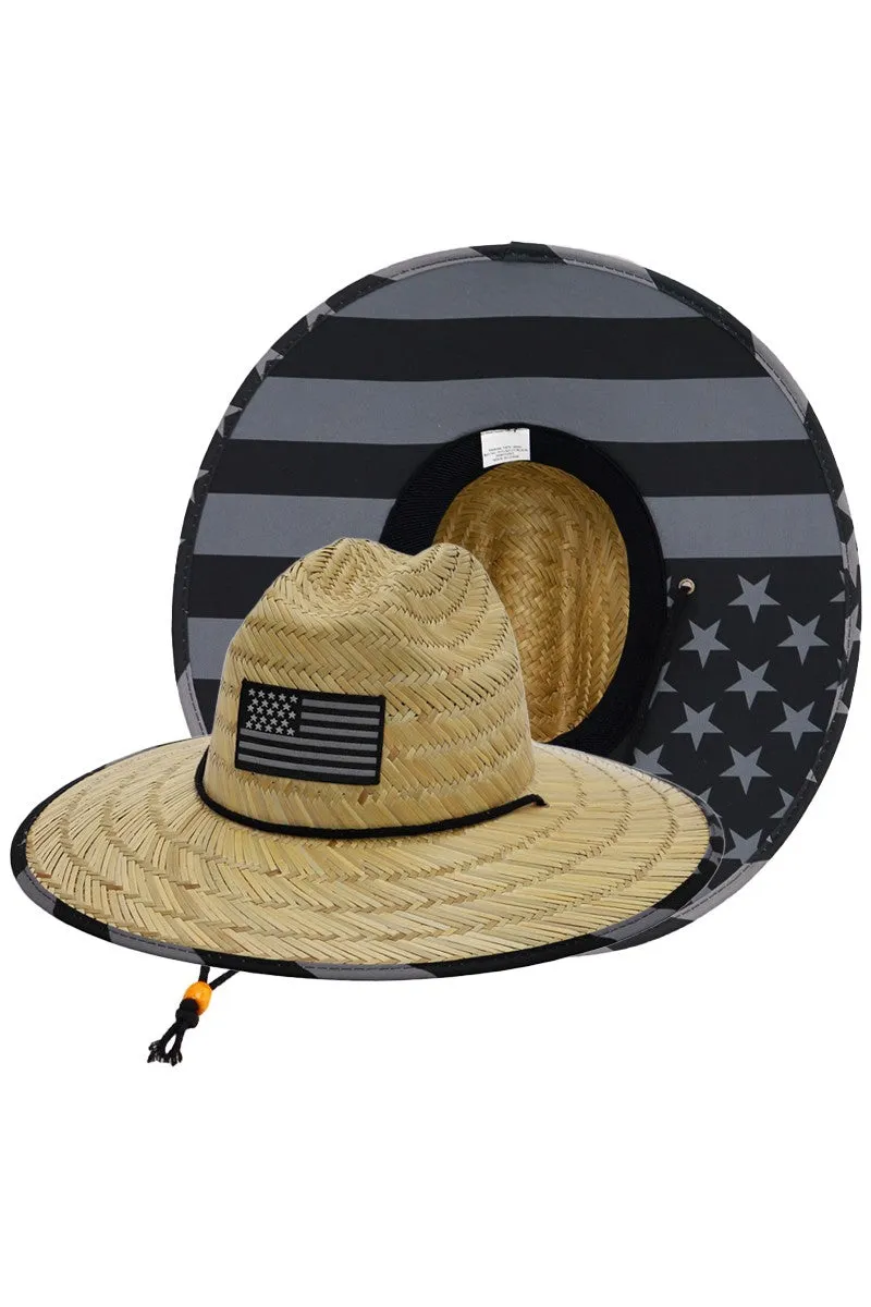 Surf World American Lifeguard Hat - Natural Flag