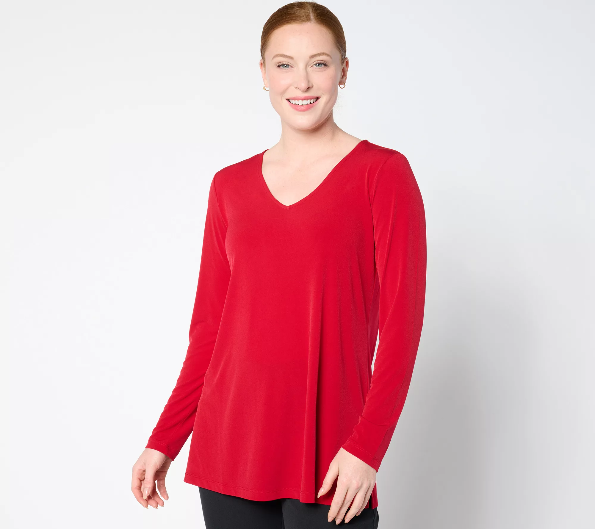 Susan Graver Regular Modern Essentials Liquid Knit A-Line Tunic