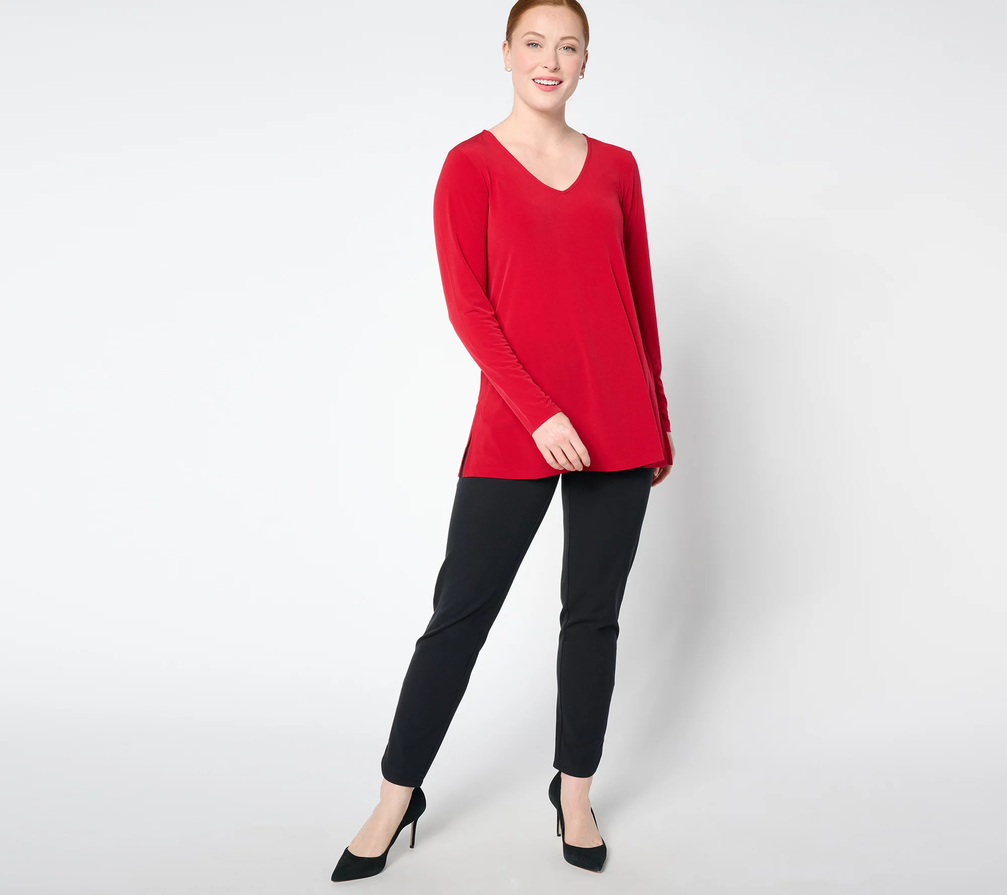 Susan Graver Regular Modern Essentials Liquid Knit A-Line Tunic