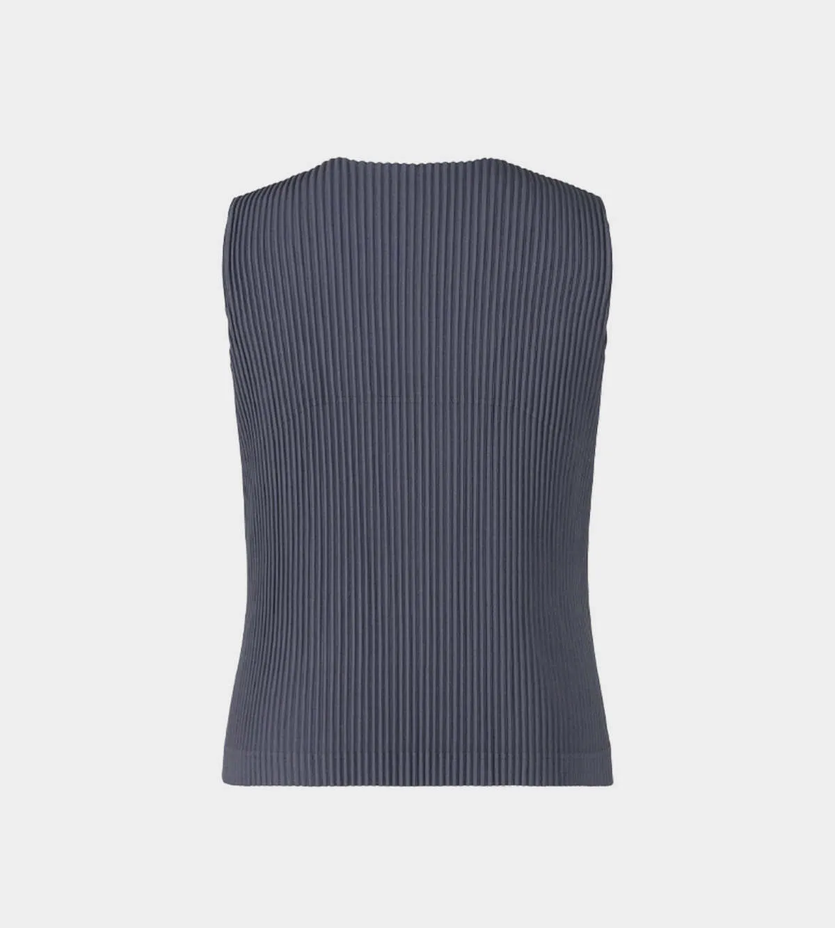 Tailored Pleats Vest - Blue Charcoal