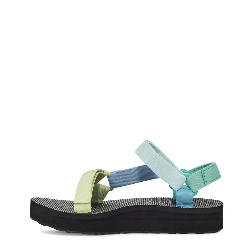 Teva Womens Midform Universal Sandals Light Green Multi