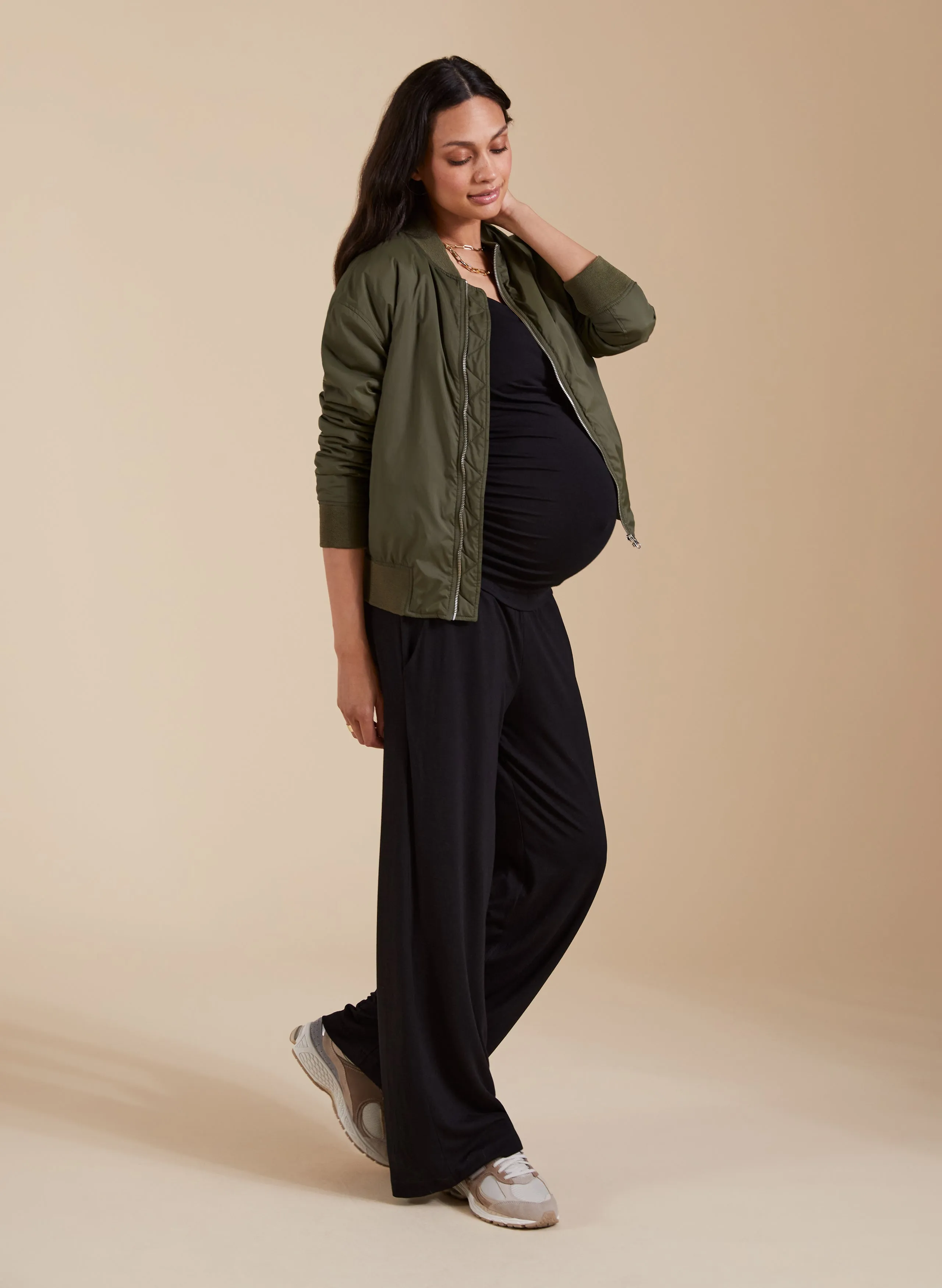 The Essentials Maternity Cap Scoop Top