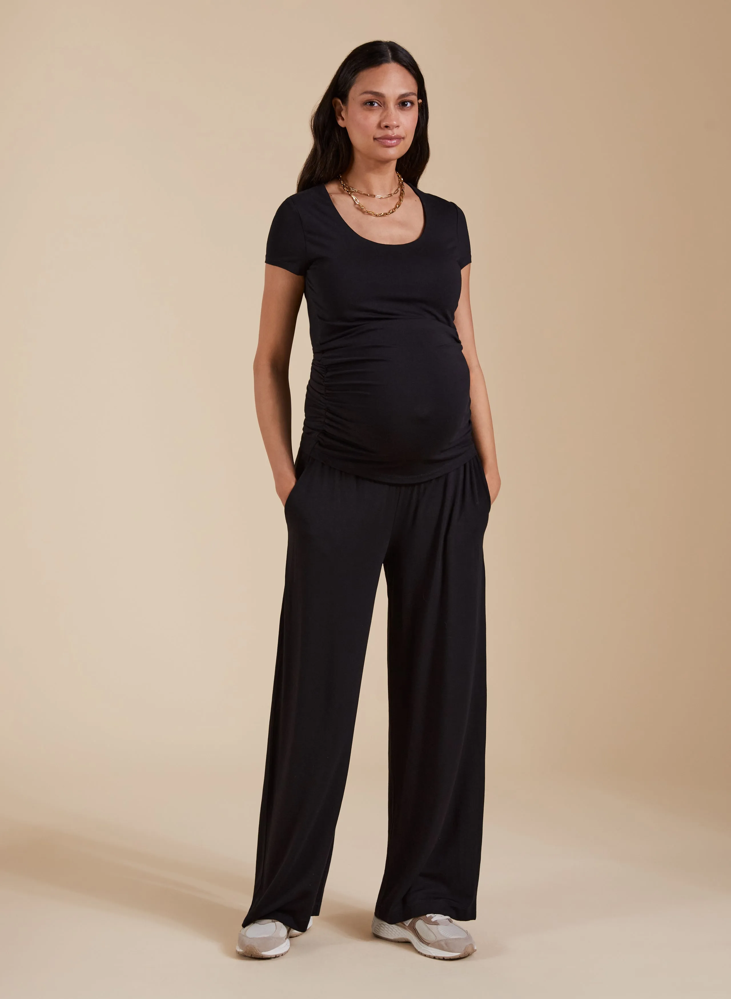 The Essentials Maternity Cap Scoop Top