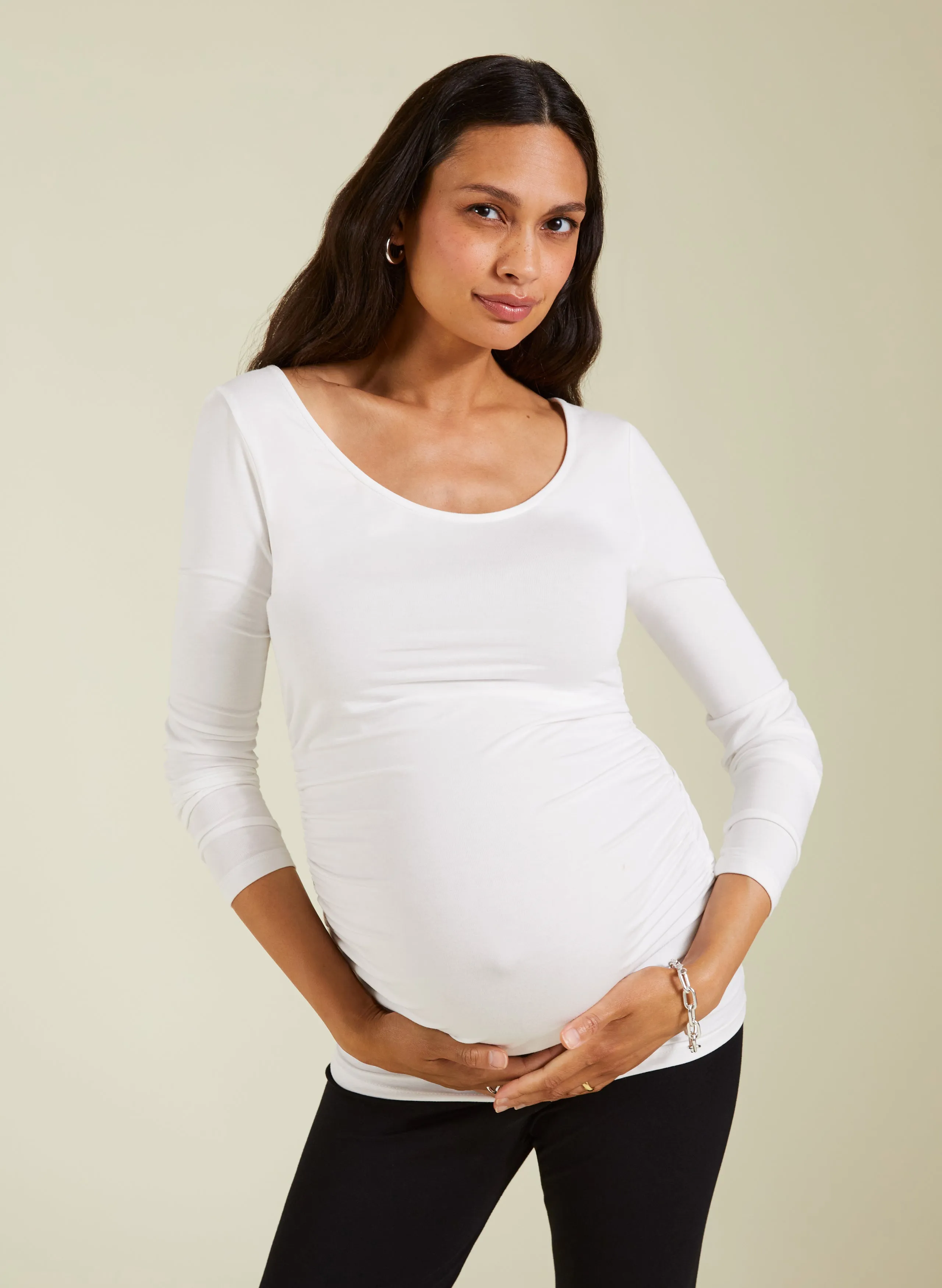 The Essentials Maternity Scoop Top